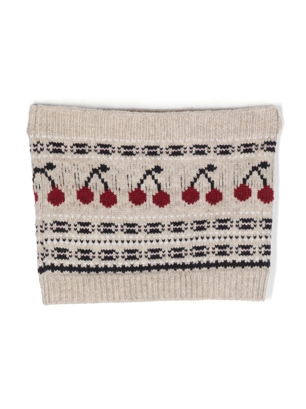 Bonpoint patterned intarsia-knit merino scarf - Neutrals von Bonpoint