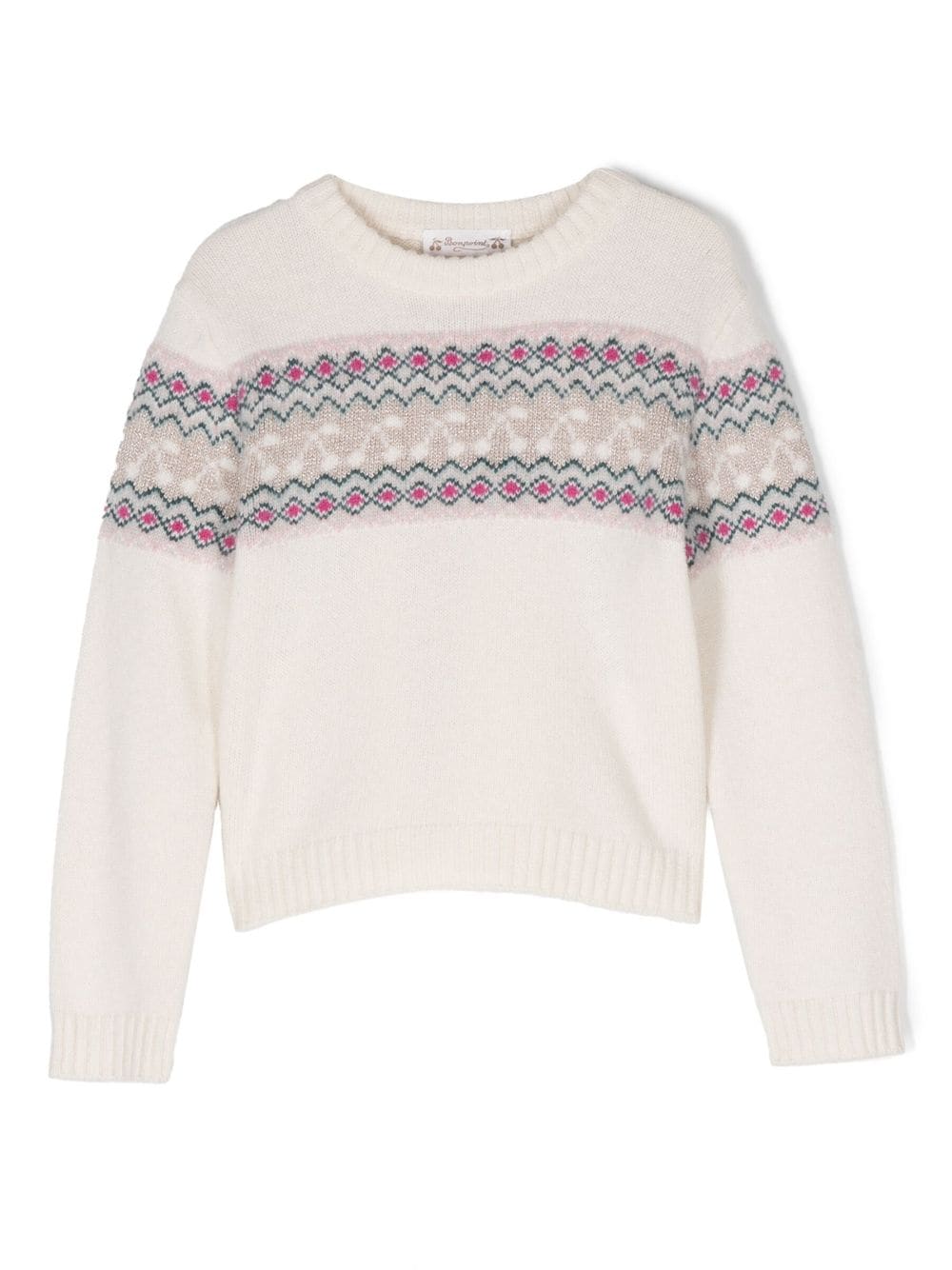 Bonpoint patterned-intarsia merino-wool jumper - White von Bonpoint