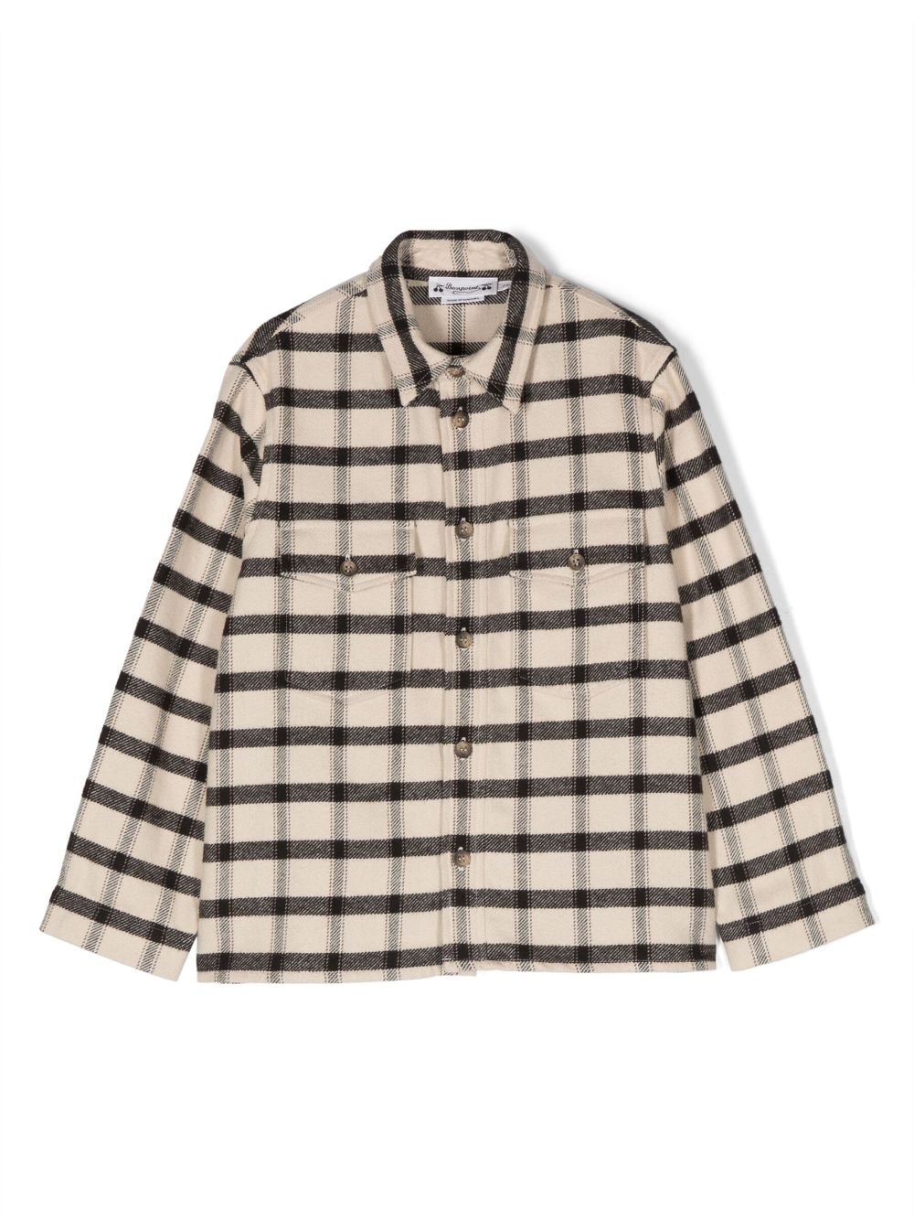 Bonpoint plaid-check button-up shirt - Neutrals von Bonpoint