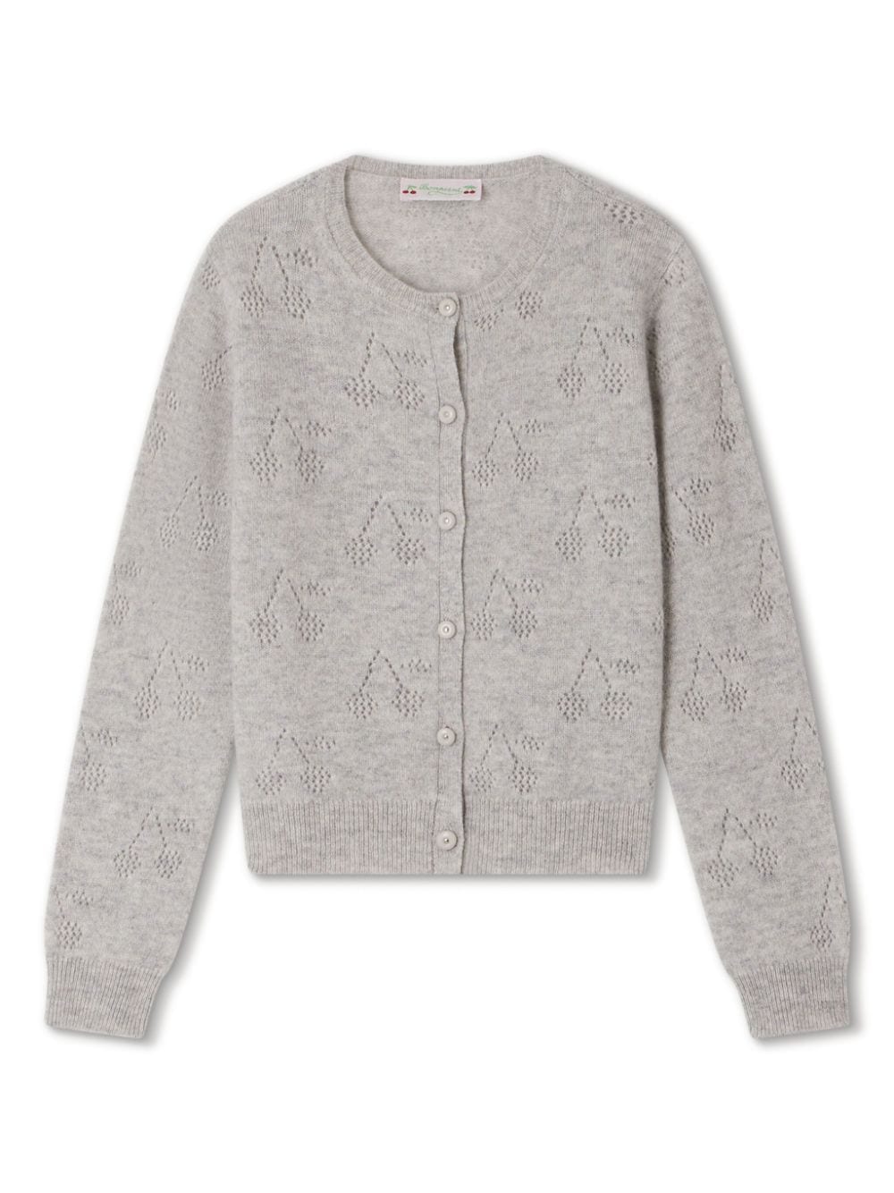 Bonpoint pointelle-knit cashmere cardigan - Grey von Bonpoint