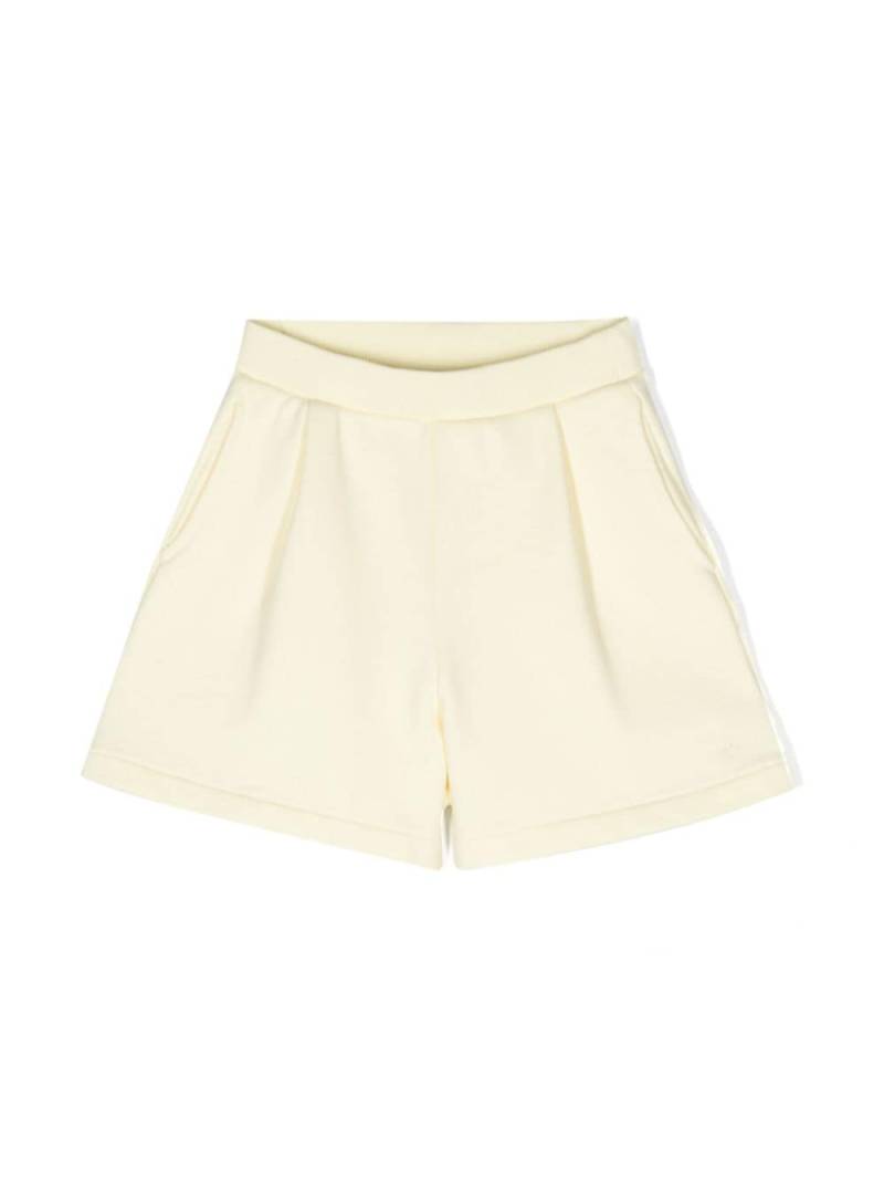 Bonpoint ribbed-waistband cotton shorts - Yellow von Bonpoint