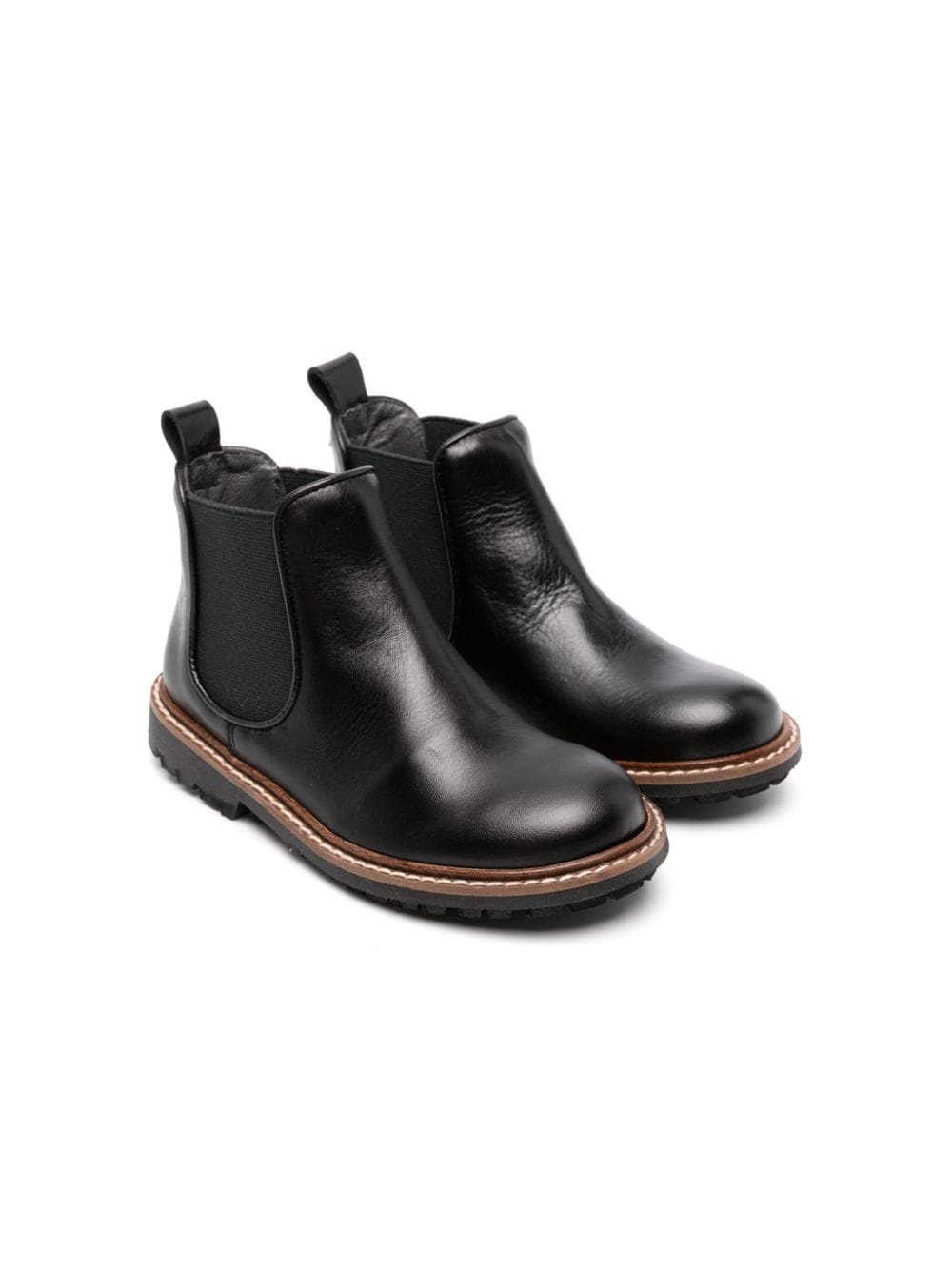Bonpoint round-toe leather boots - Black von Bonpoint