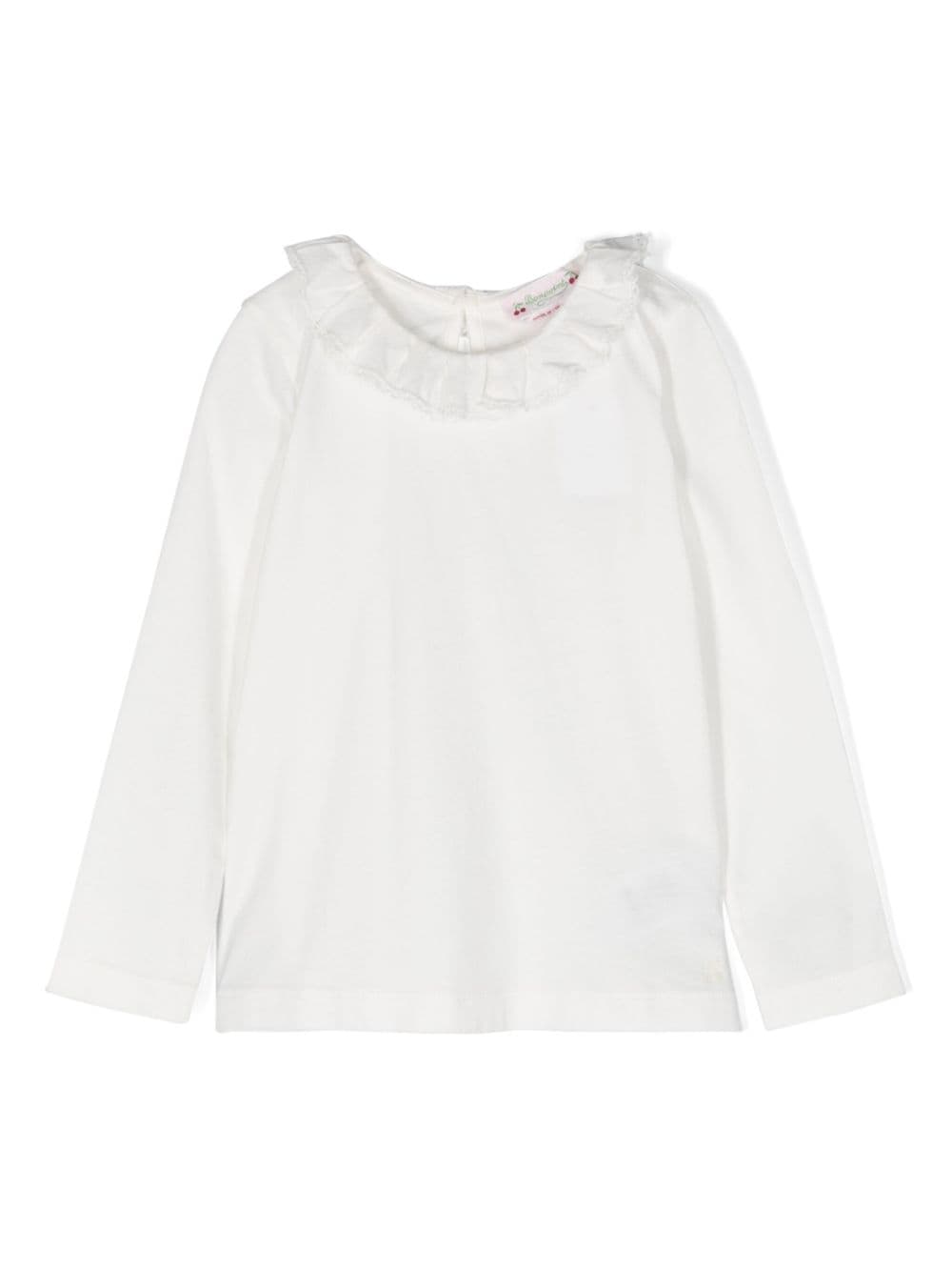 Bonpoint ruffle-collar cotton blouse - White von Bonpoint