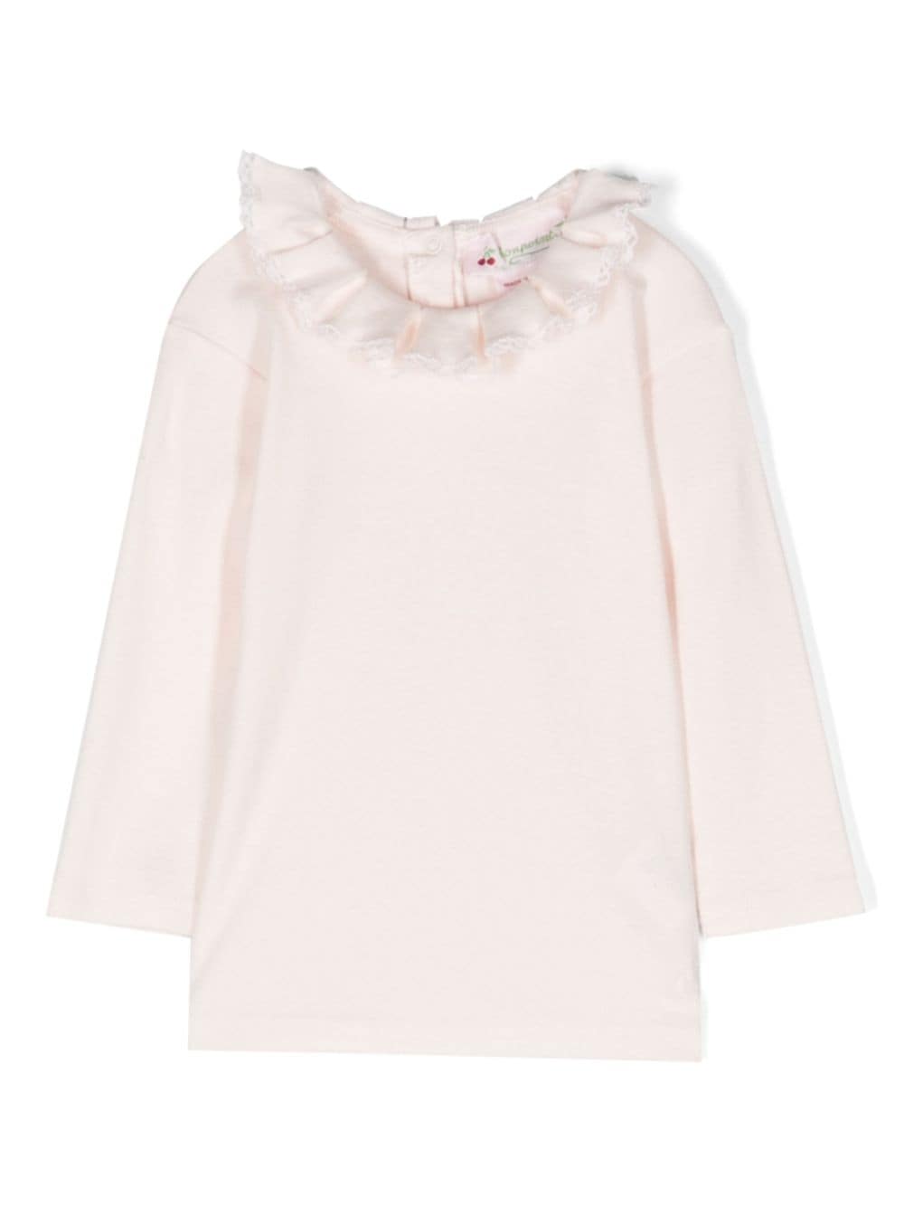 Bonpoint Billa ruffle-detail T-shirt - Pink von Bonpoint