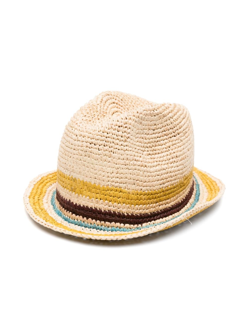 Bonpoint stripe-detailed raffia sun hat - Neutrals von Bonpoint