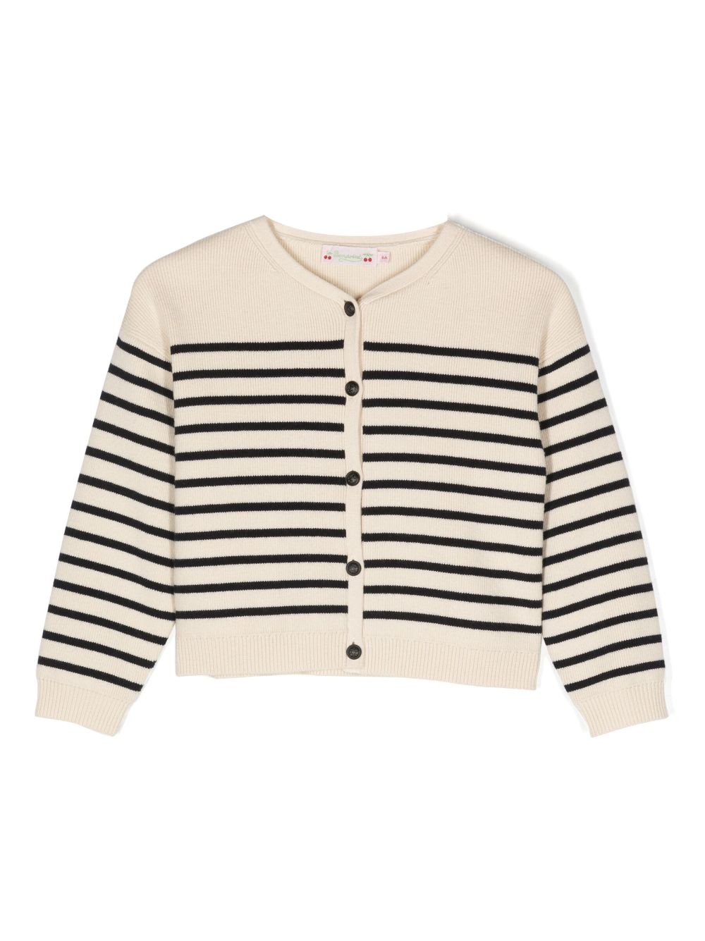 Bonpoint stripe-print merino-cotton blend cardigan - White von Bonpoint