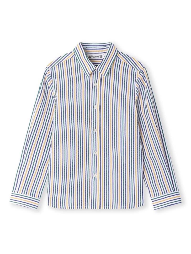 Bonpoint striped cotton shirt - Blue von Bonpoint