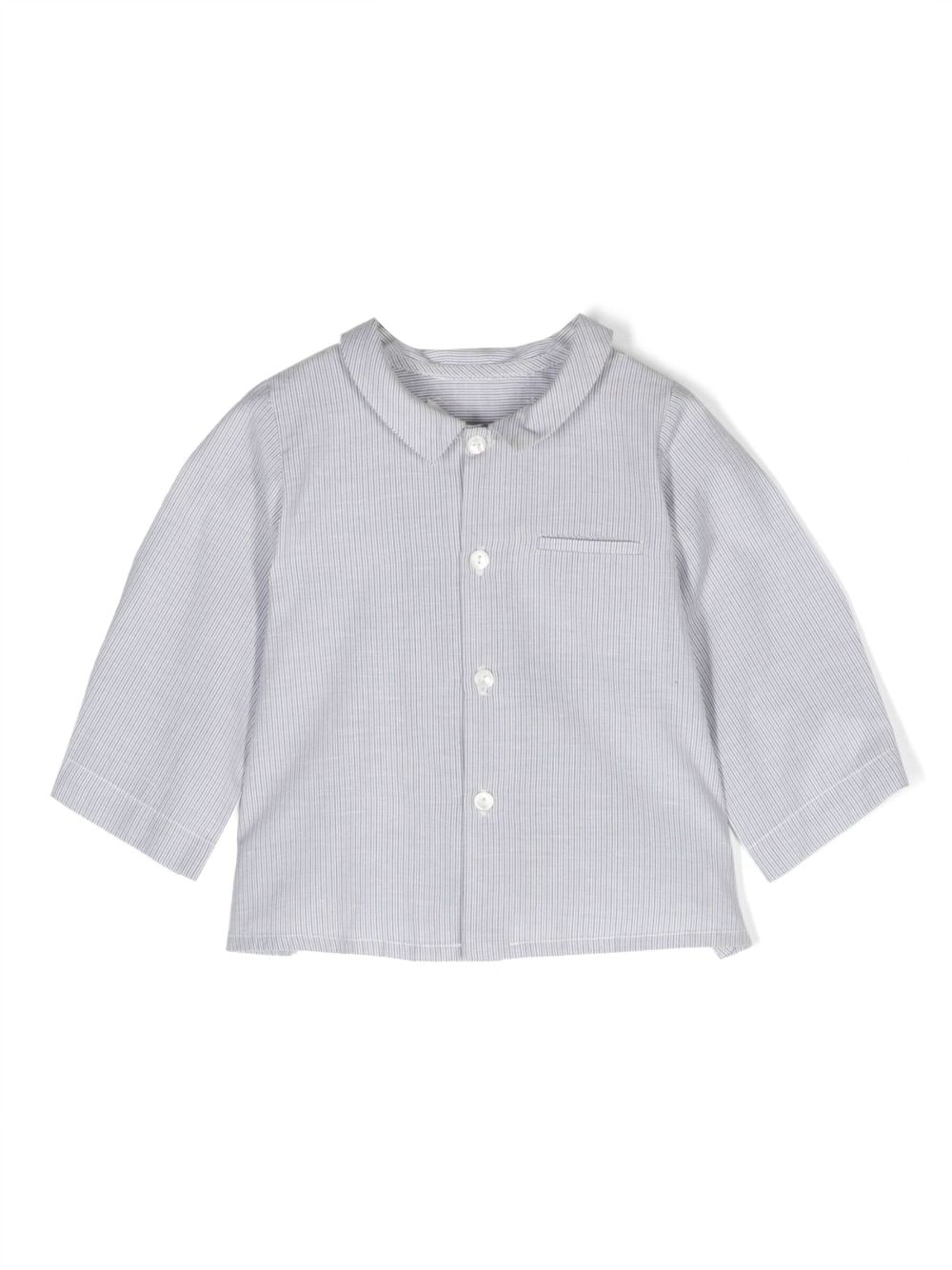 Bonpoint striped long-sleeve shirt - Grey von Bonpoint