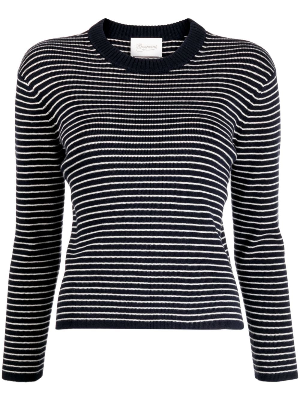 Bonpoint striped wool-blend knit top - Blue von Bonpoint