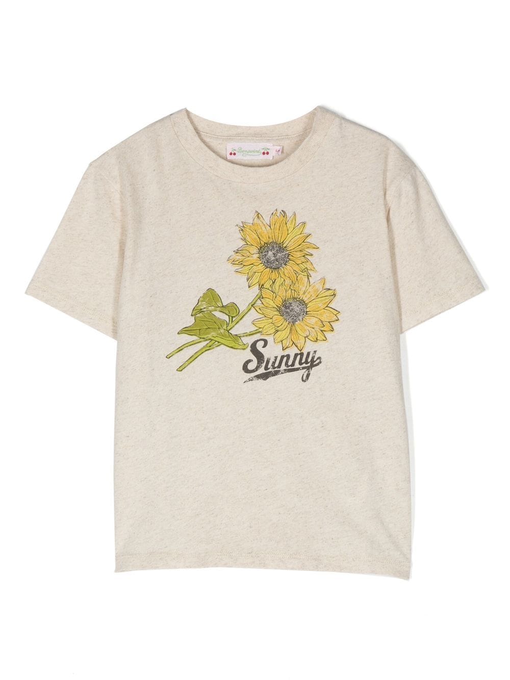 Bonpoint sunflower-print cotton-linen T-shirt - Neutrals von Bonpoint