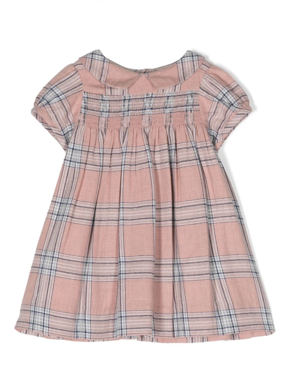 Bonpoint tartan-check shirred-panel dress - Pink von Bonpoint