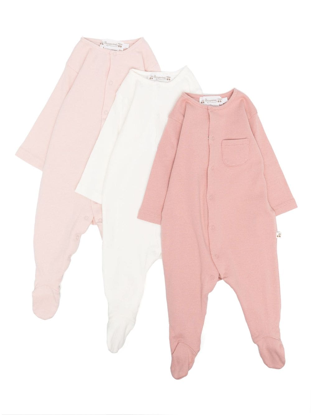 Bonpoint three-pack Cosima cotton pajamas - Pink von Bonpoint