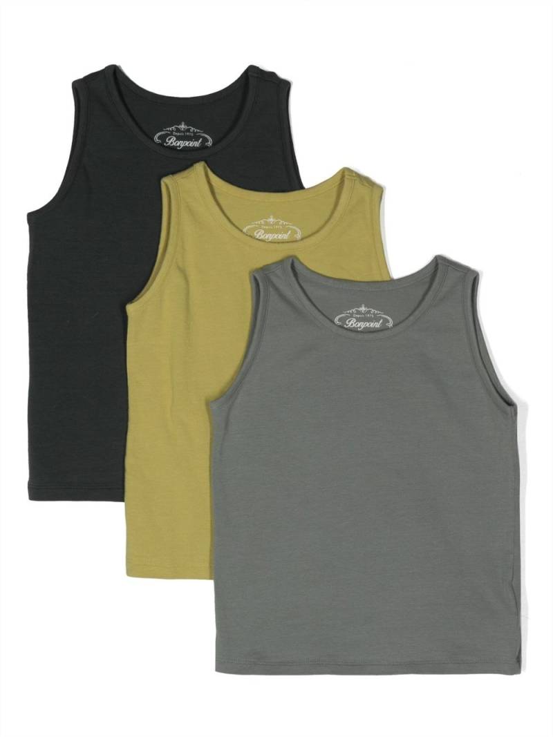 Bonpoint three-pack round-neck tank top - Grey von Bonpoint