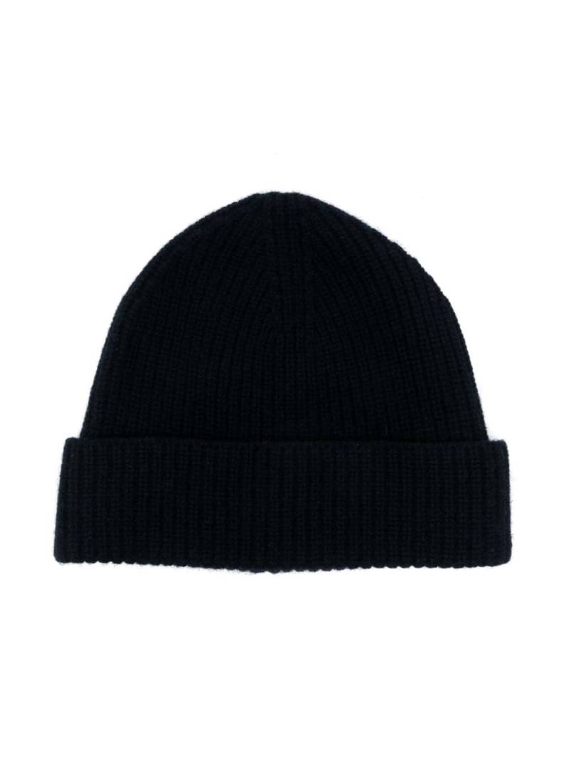 Bonpoint turn-up cashmere beanie - Blue von Bonpoint