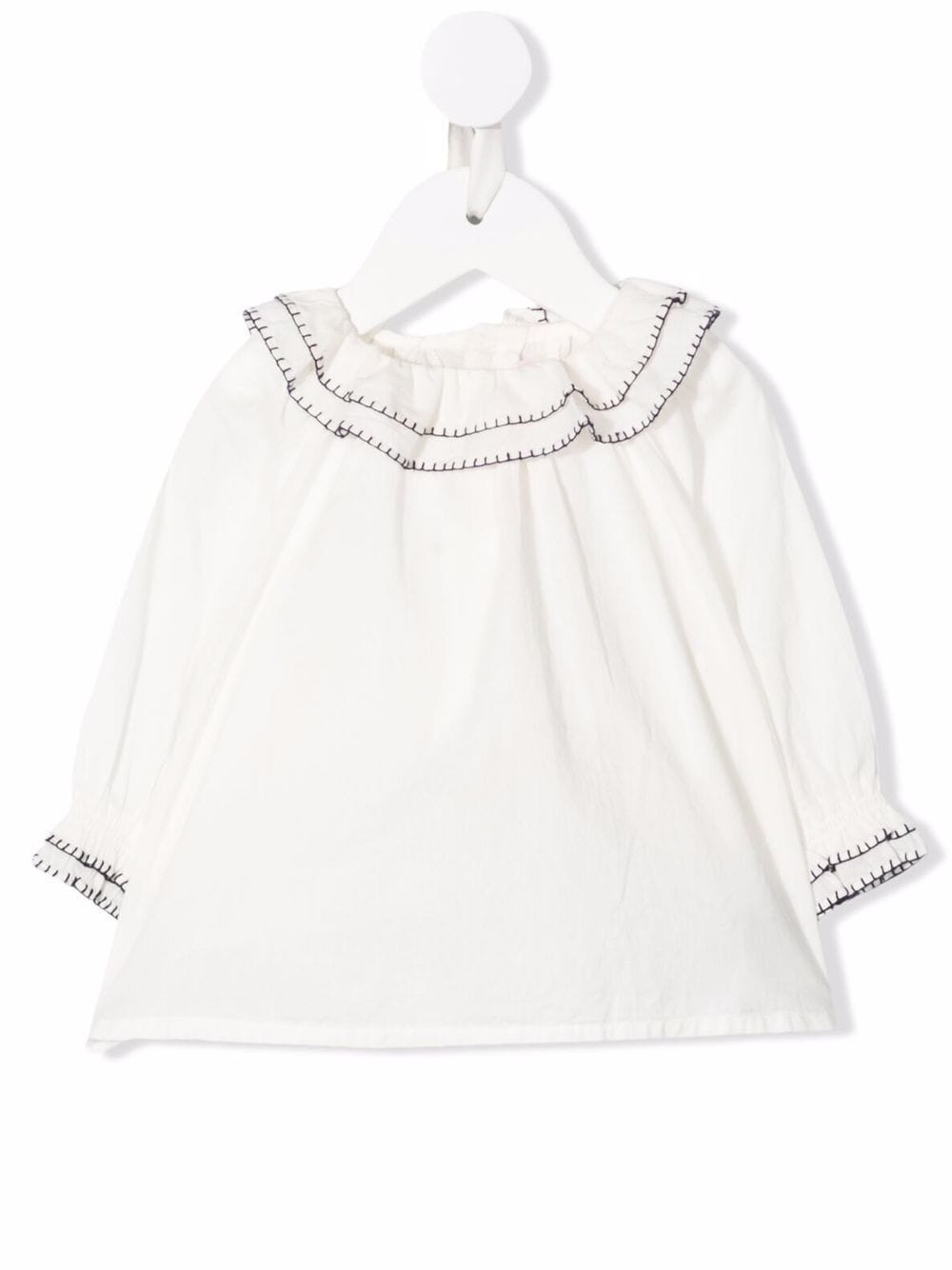 Bonpoint whipstitch-trim blouse - White von Bonpoint