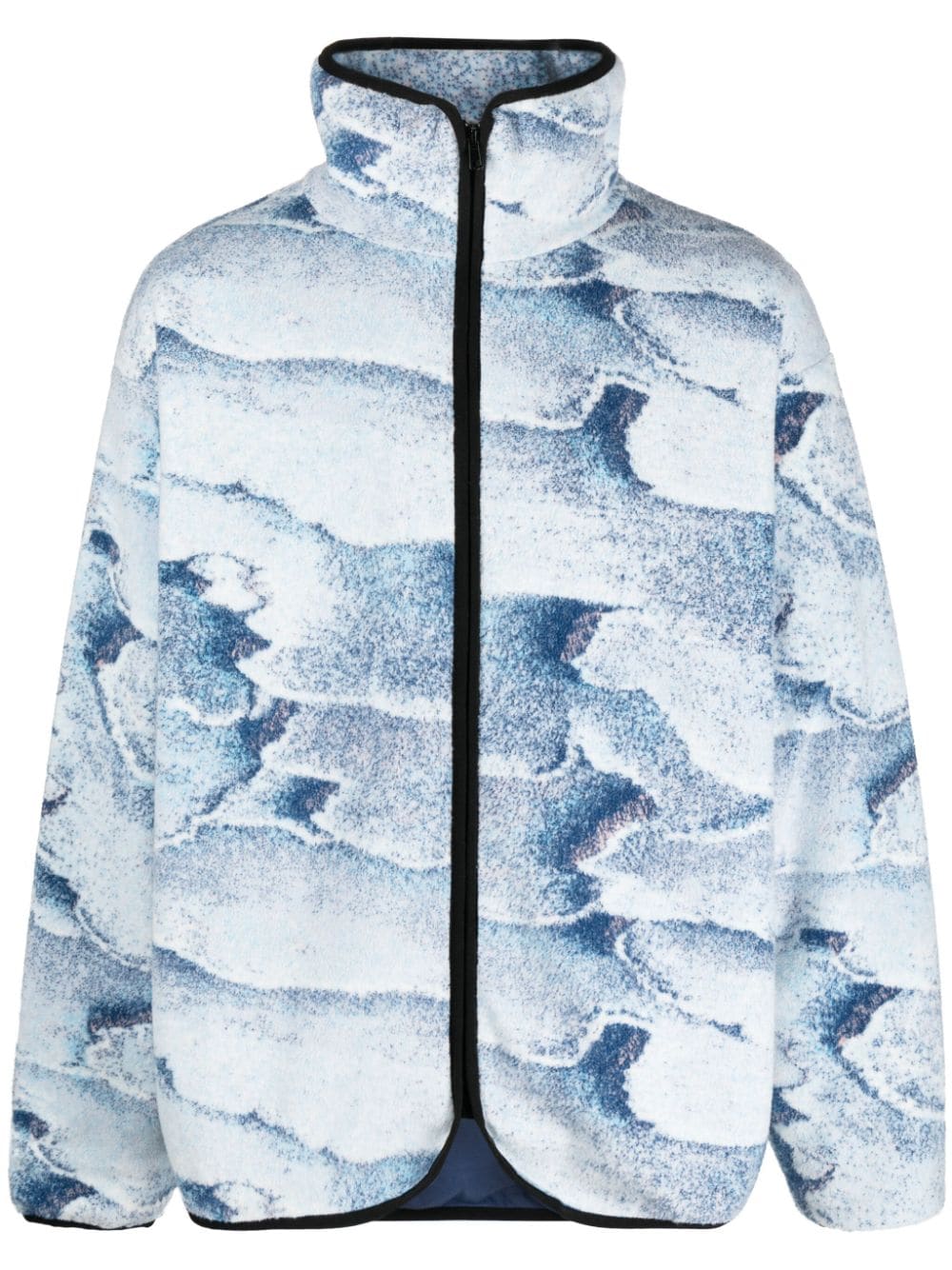 Bonsai Salt abstract-print zip-up jacket - Blue von Bonsai