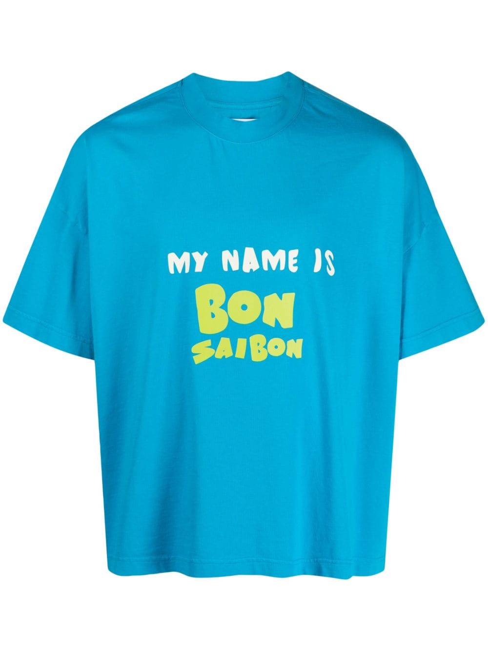 Bonsai graphic-print cotton T-shirt - Blue von Bonsai