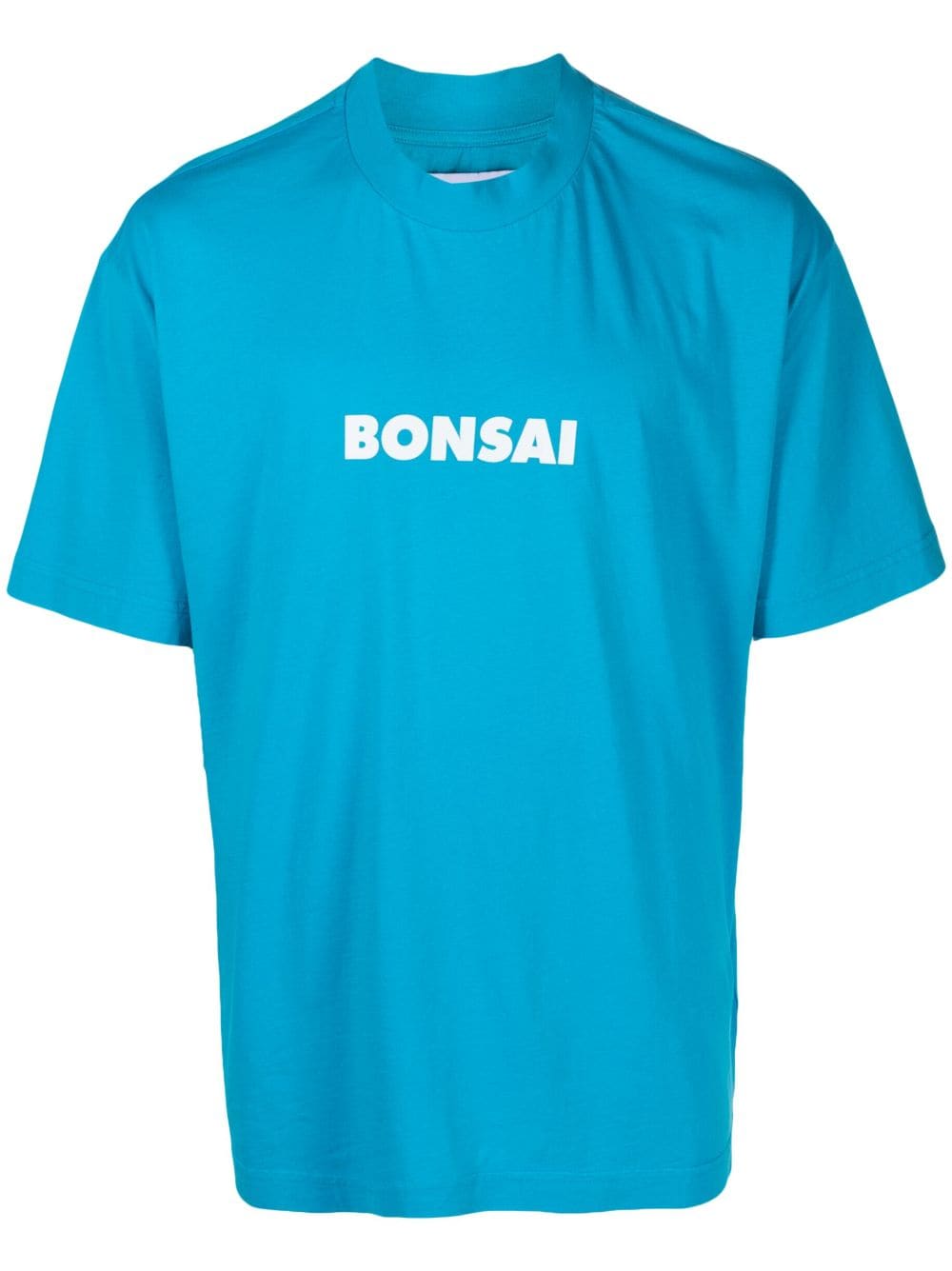 Bonsai logo-print cotton T-shirt - Blue von Bonsai