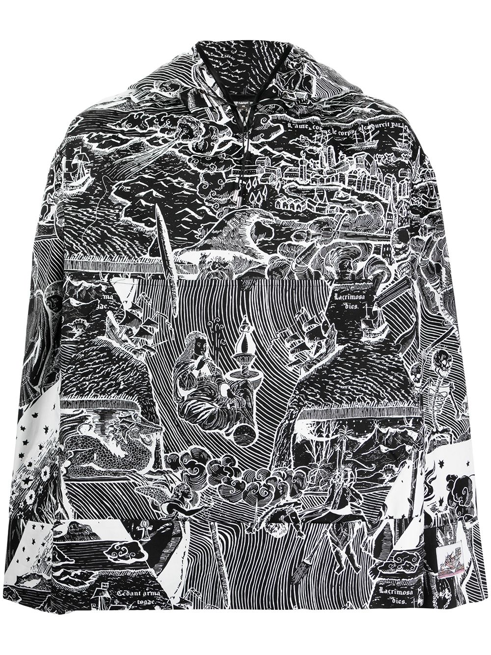 Boramy Viguier drawing print hoodie - Black von Boramy Viguier