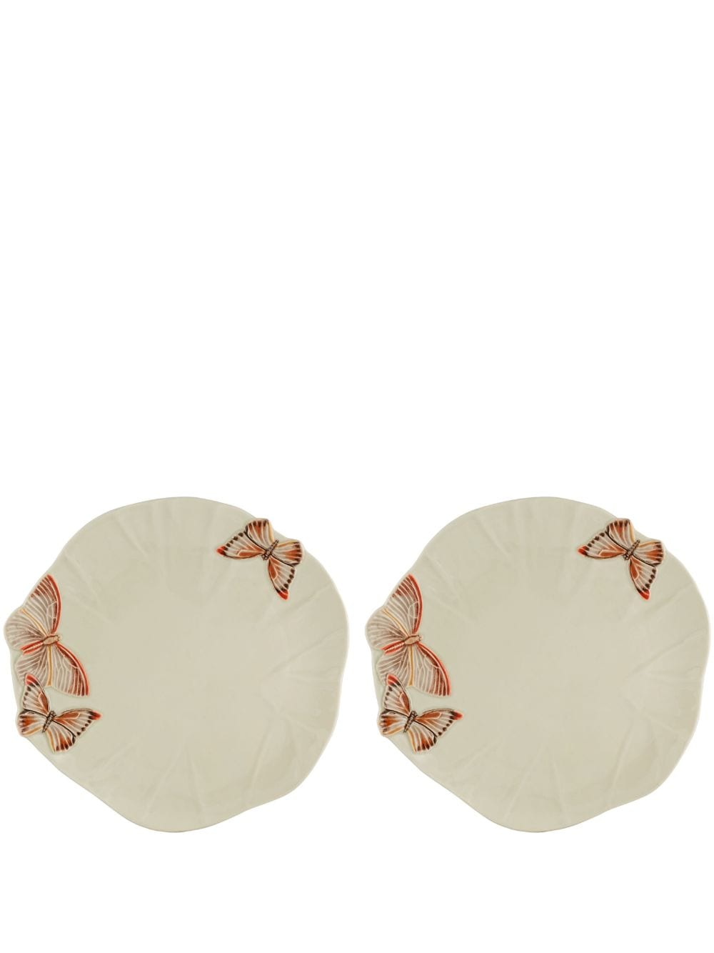 Bordallo Pinheiro Cloudy Butterflies charger plate (set of two) - Neutrals von Bordallo Pinheiro