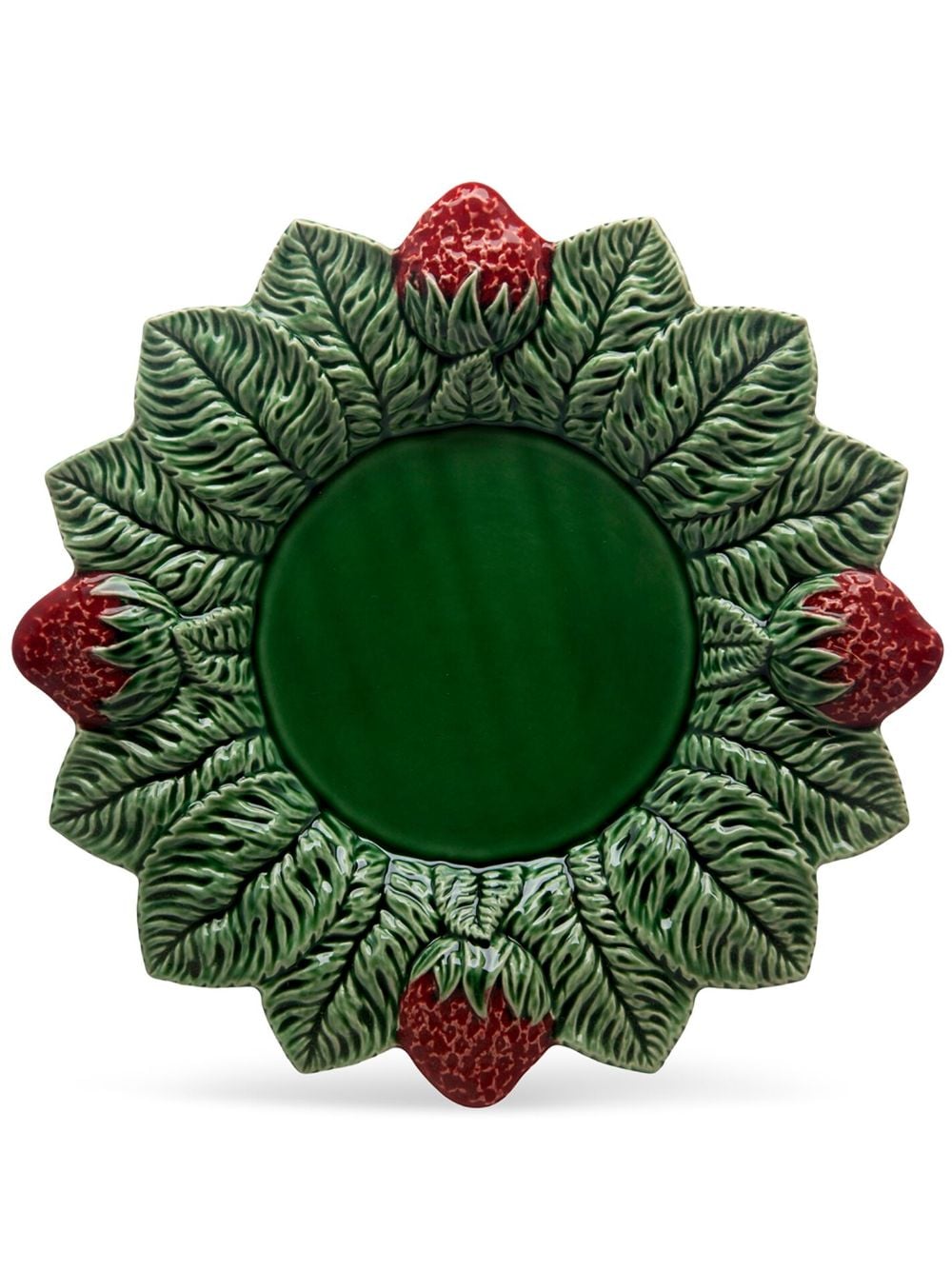 Bordallo Pinheiro Morango circular-design plate - Green von Bordallo Pinheiro