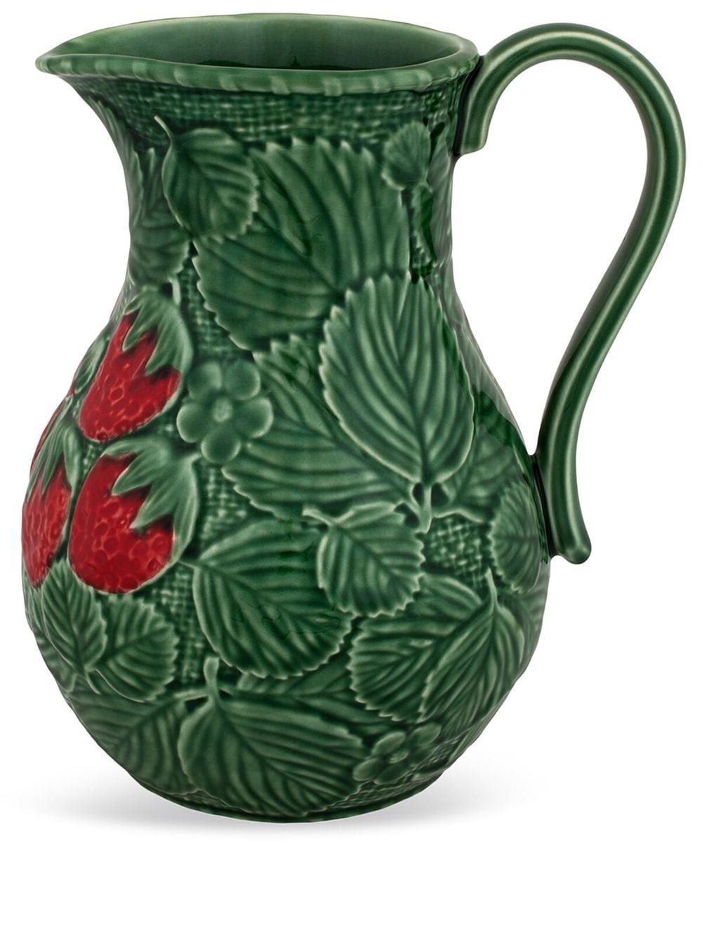 Bordallo Pinheiro Morango strawberry print pitcher - Green von Bordallo Pinheiro