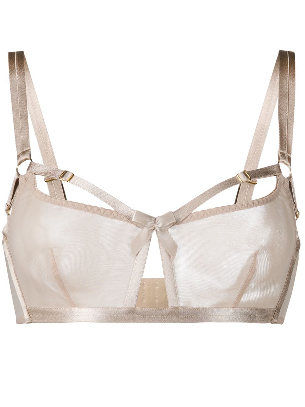 Bordelle semi-sheer fitted bra - Neutrals von Bordelle