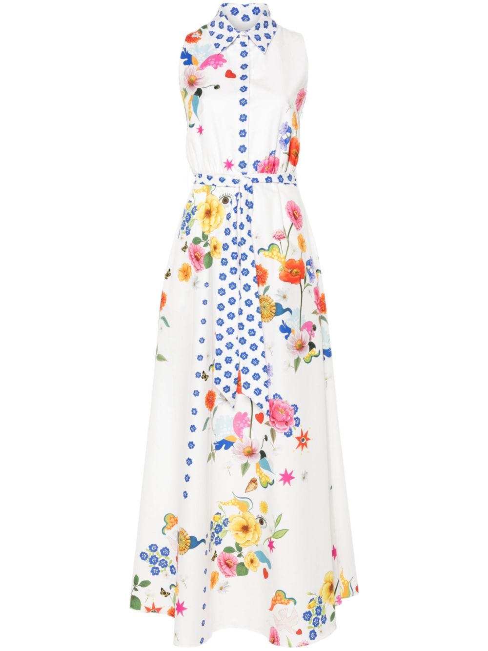 Borgo De Nor Paloma floral-print maxi dress - White von Borgo De Nor