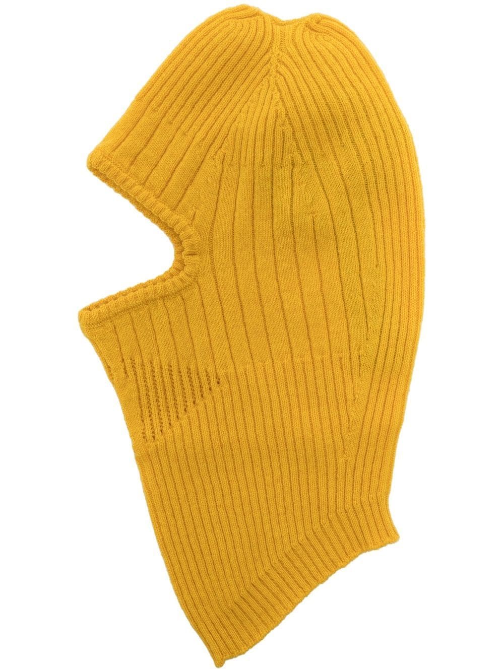 Boris Bidjan Saberi 3D-knit seamless cashmere balaclava - Yellow von Boris Bidjan Saberi