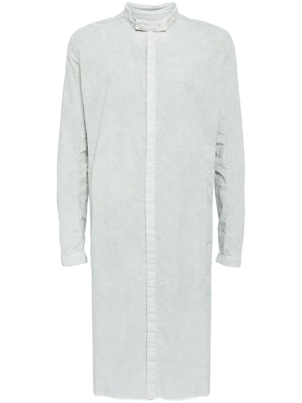 Boris Bidjan Saberi cotton-linen long shirt - Blue von Boris Bidjan Saberi