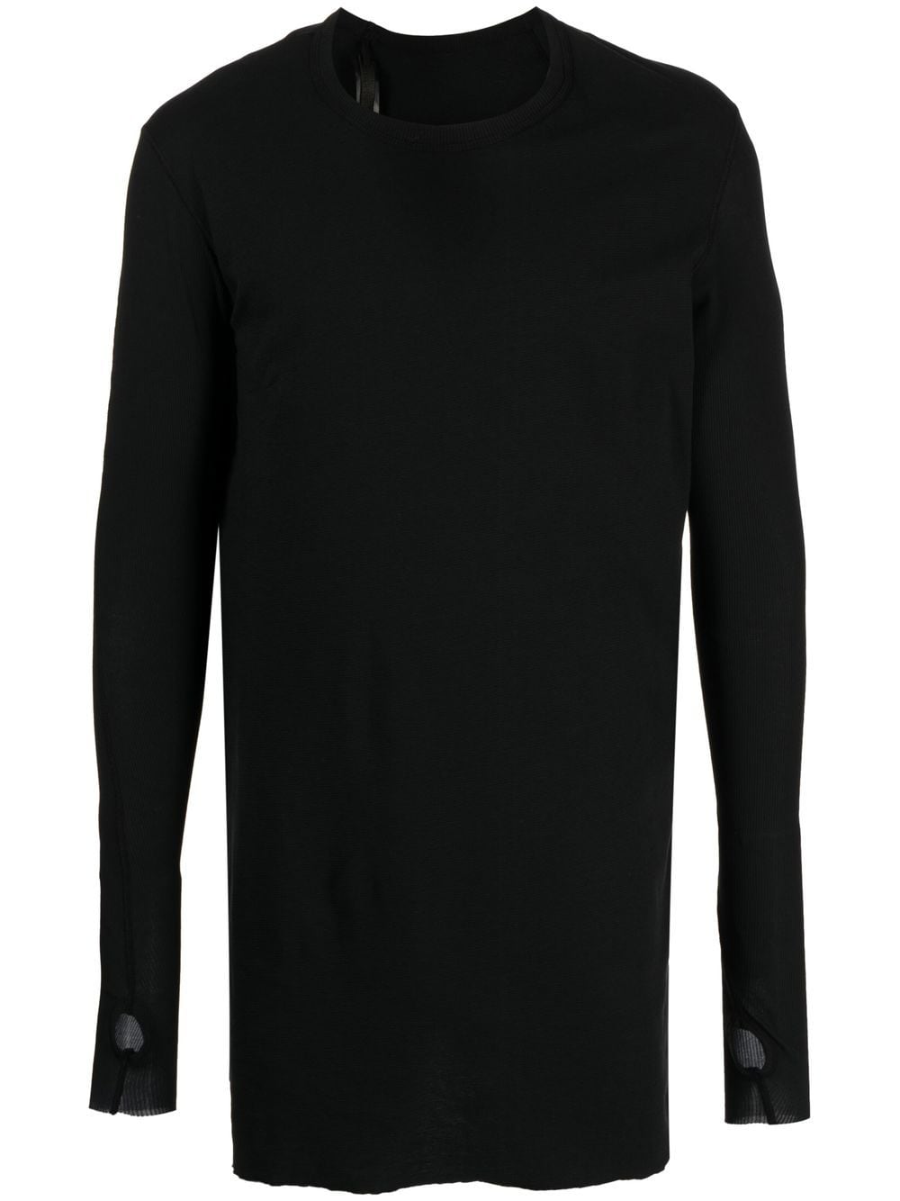 Boris Bidjan Saberi crew neck longline top - Black von Boris Bidjan Saberi