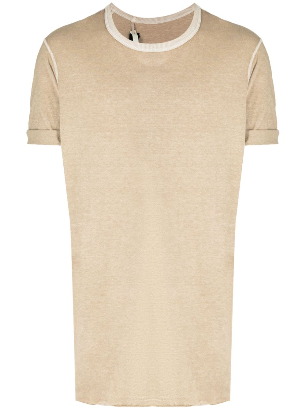 Boris Bidjan Saberi crew-neck cotton T-shirt - Brown von Boris Bidjan Saberi