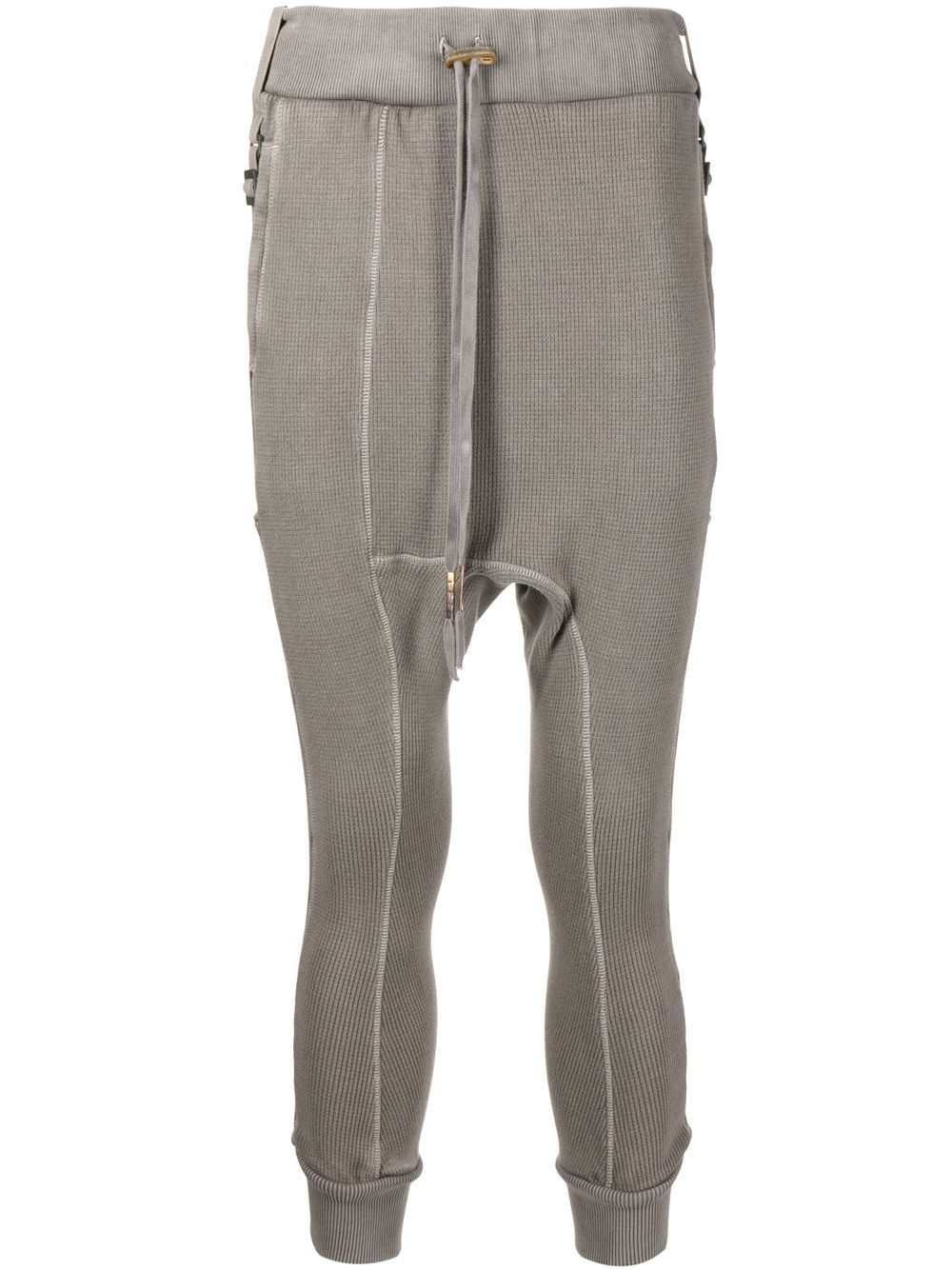 Boris Bidjan Saberi cropped drop-crotch track pants - Brown von Boris Bidjan Saberi