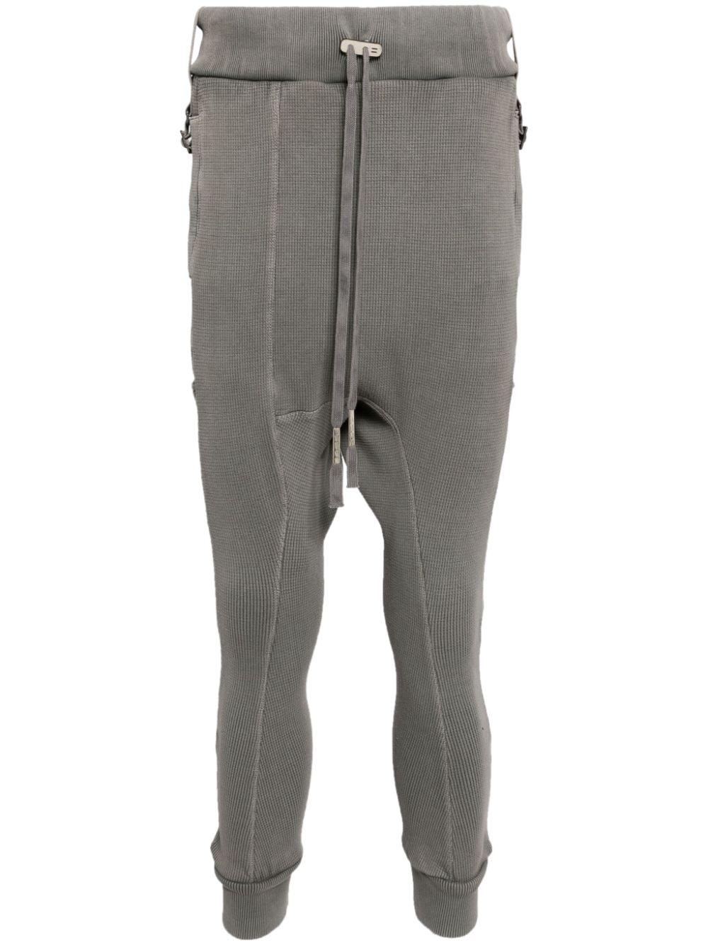 Boris Bidjan Saberi drop-crotch cotton-blend track pants - Green von Boris Bidjan Saberi