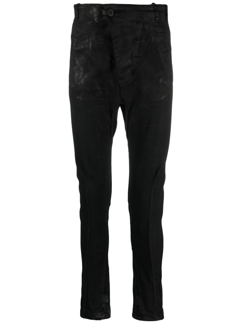 Boris Bidjan Saberi drop-crotch faded skinny jeans - Black von Boris Bidjan Saberi