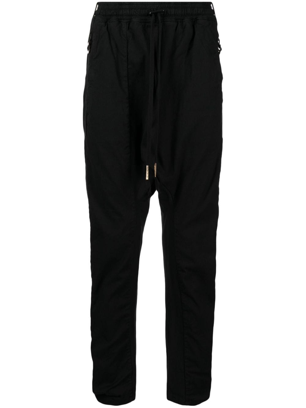 Boris Bidjan Saberi elastic-waist tapered-leg trousers - Black von Boris Bidjan Saberi