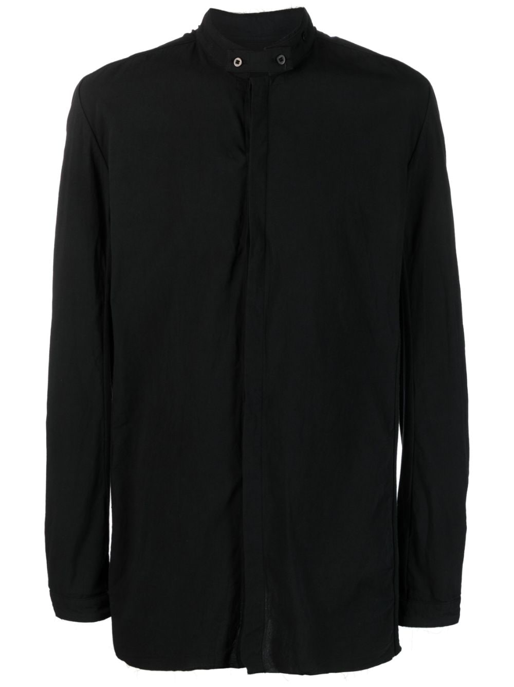 Boris Bidjan Saberi stand-up-collar long-sleeve cotton shirt - Black von Boris Bidjan Saberi