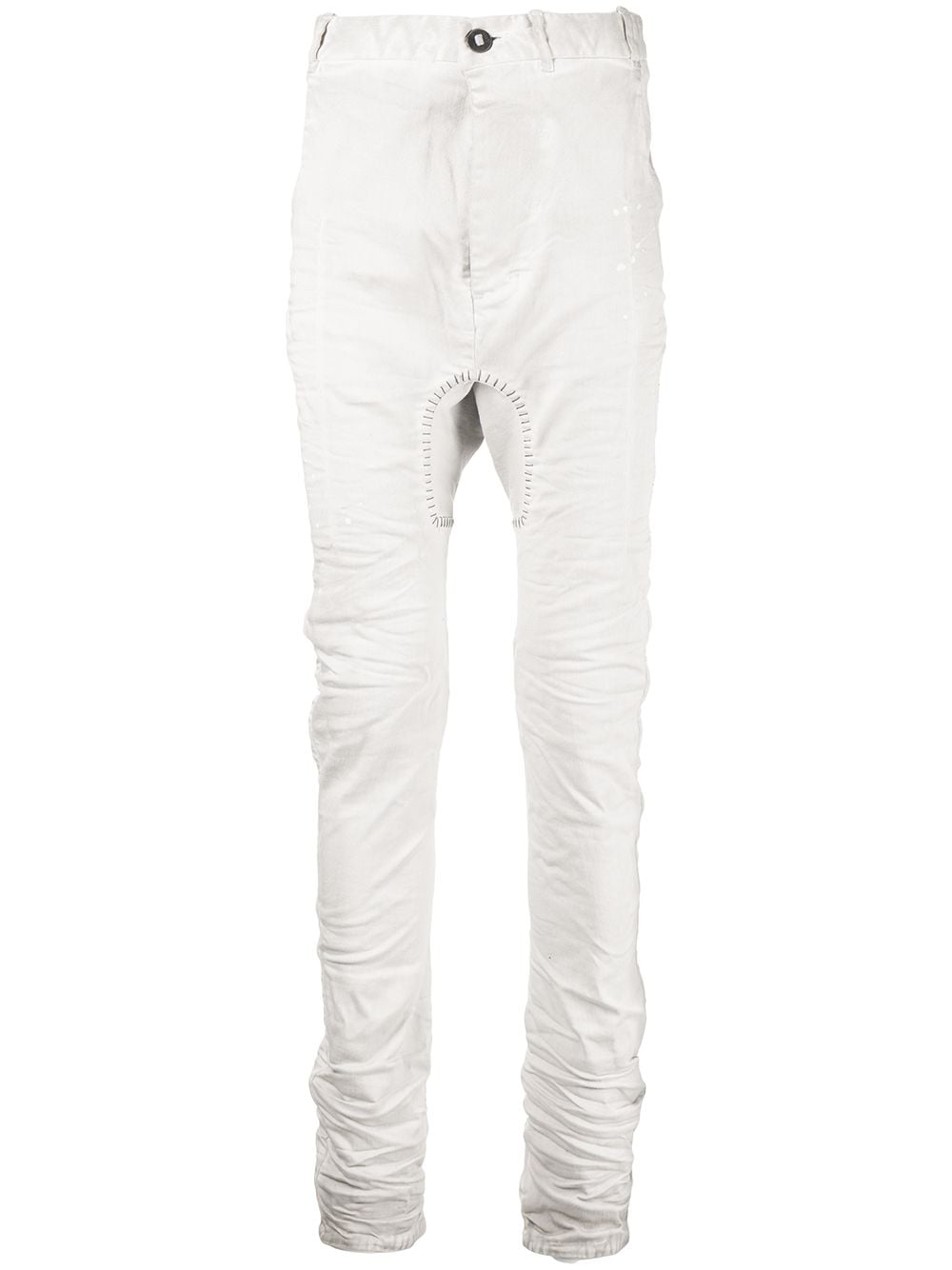 Boris Bidjan Saberi stitch-detail skinny-cut jeans - Grey von Boris Bidjan Saberi