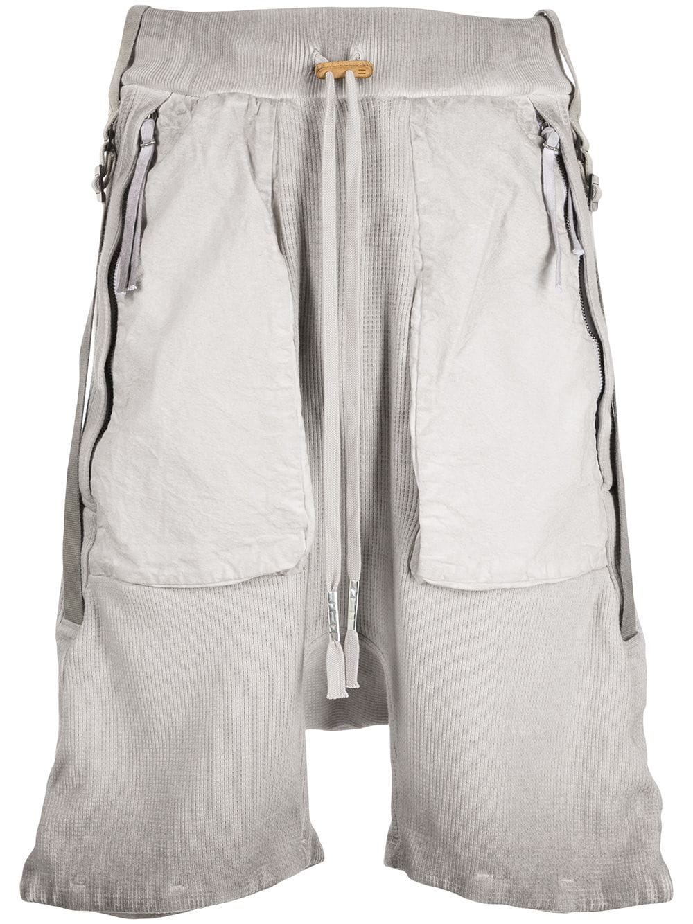 Boris Bidjan Saberi stonewashed cargo track shorts - Grey von Boris Bidjan Saberi