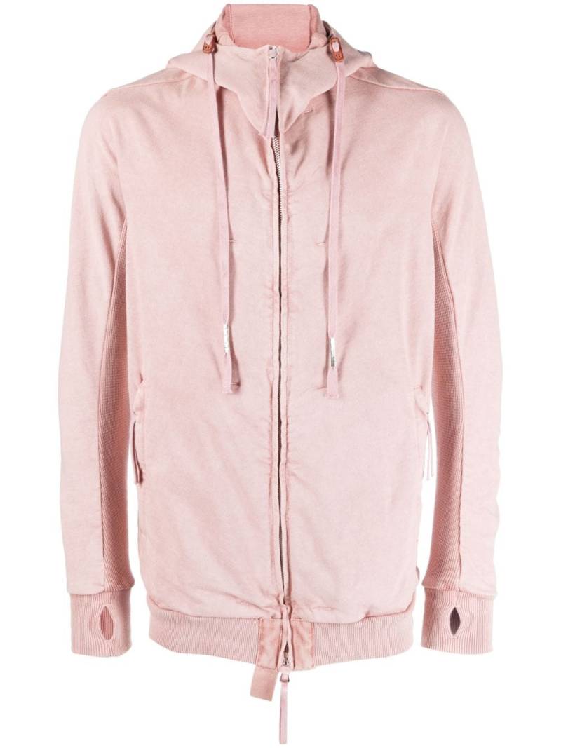 Boris Bidjan Saberi zip-up cotton hooded jacket - Pink von Boris Bidjan Saberi