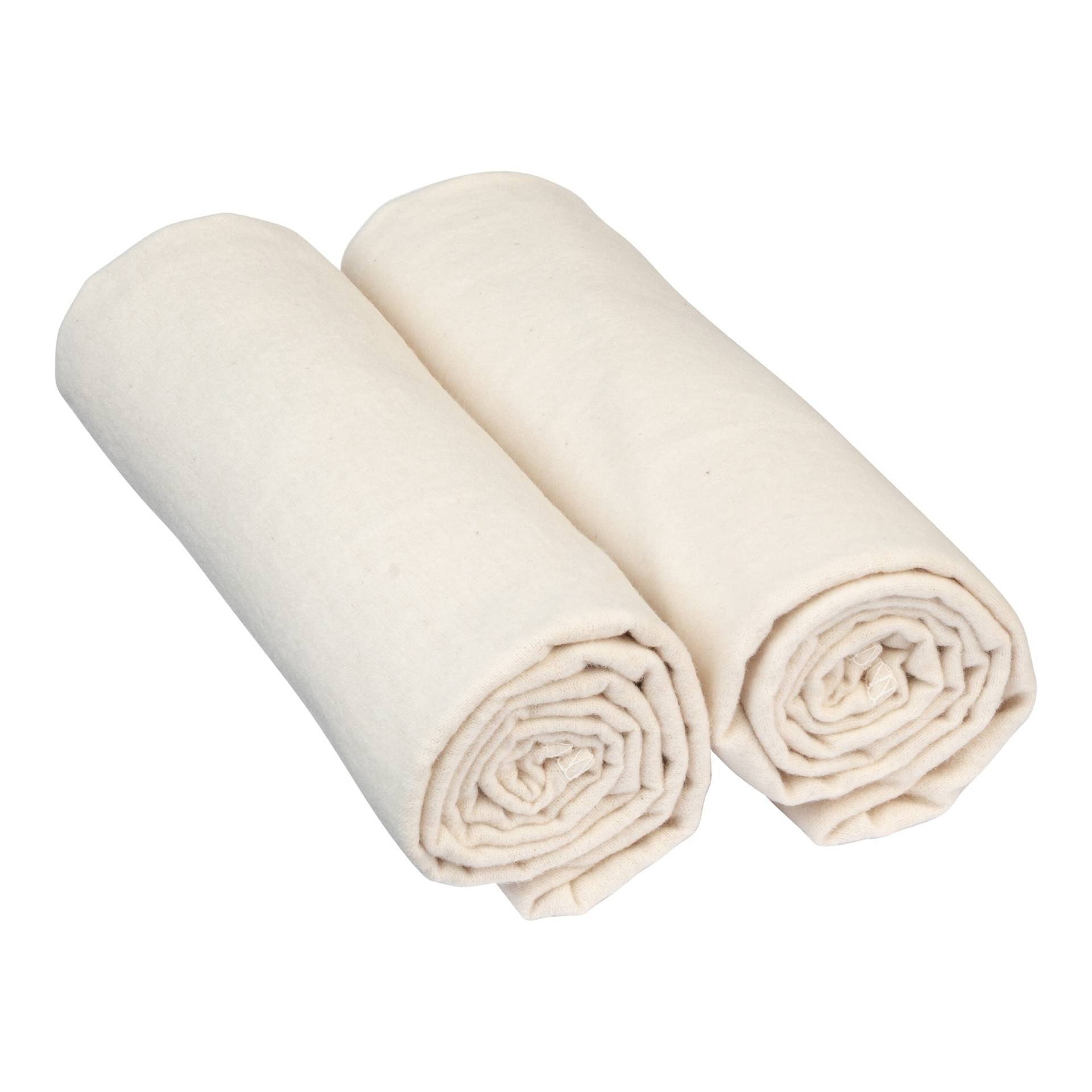 2er-Pack Moltontücher 80x80 cm ungebleicht 2er-Pack Moltontücher 80x80 cm ungebleicht von Bornino