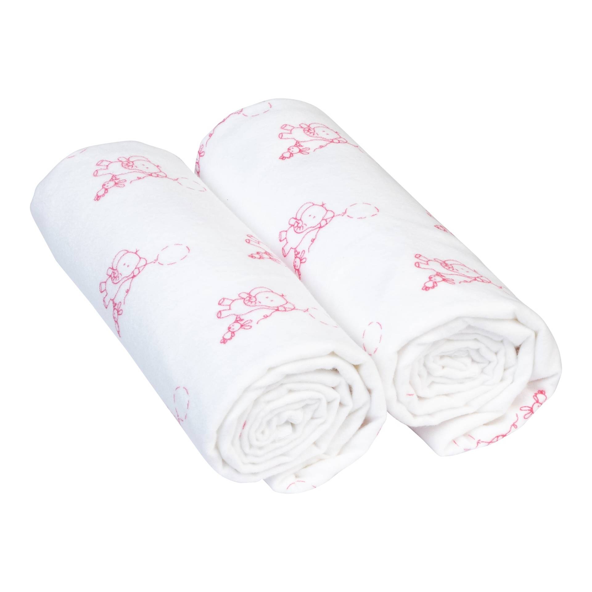2er-Pack Moltontücher 80x80 cm von Bornino