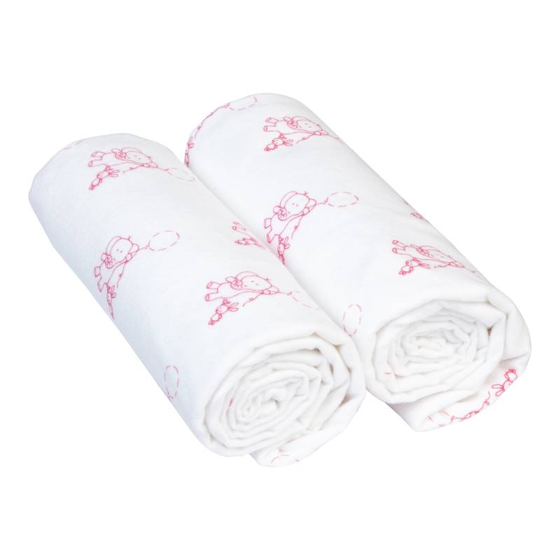 2er-Pack Moltontücher 80x80 cm von Bornino