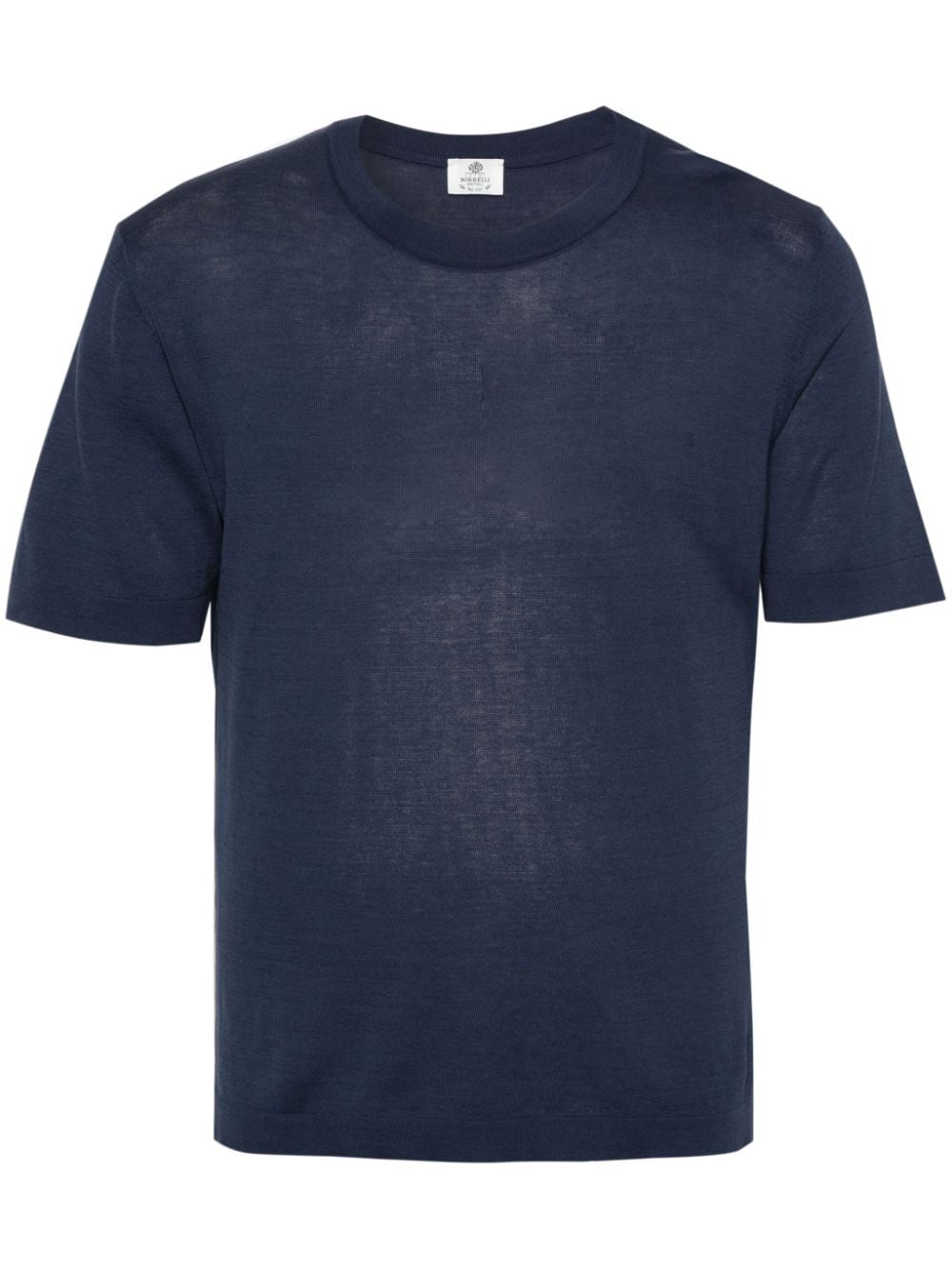 Borrelli fine-ribbed cotton T-shirt - Blue von Borrelli