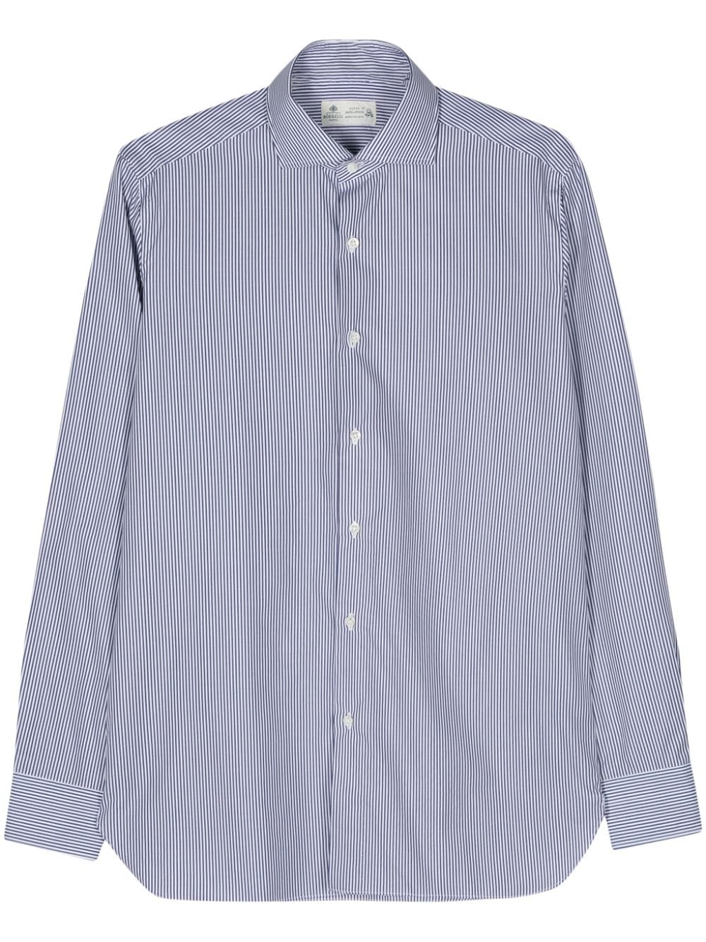 Borrelli stripe-pattern cotton shirt - Blue von Borrelli