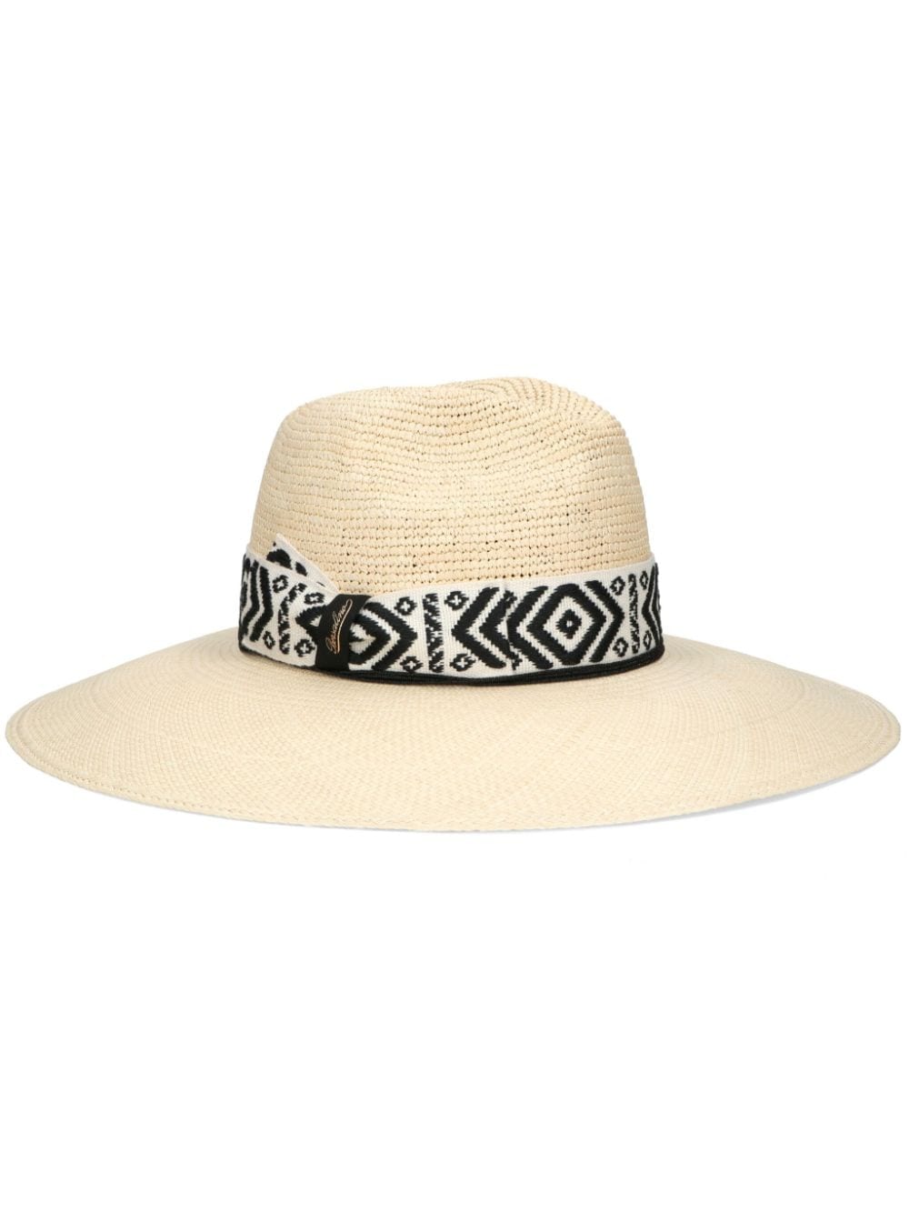 Borsalino Sophie Panama crochet-detail hat - Neutrals von Borsalino