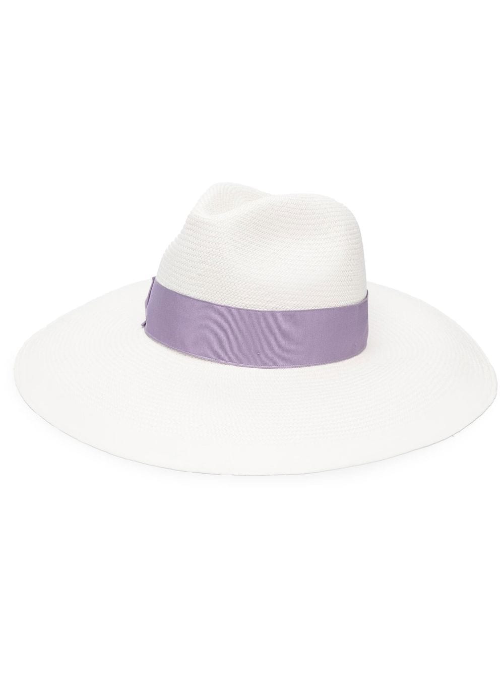 Borsalino bow-detail sun hat - White von Borsalino