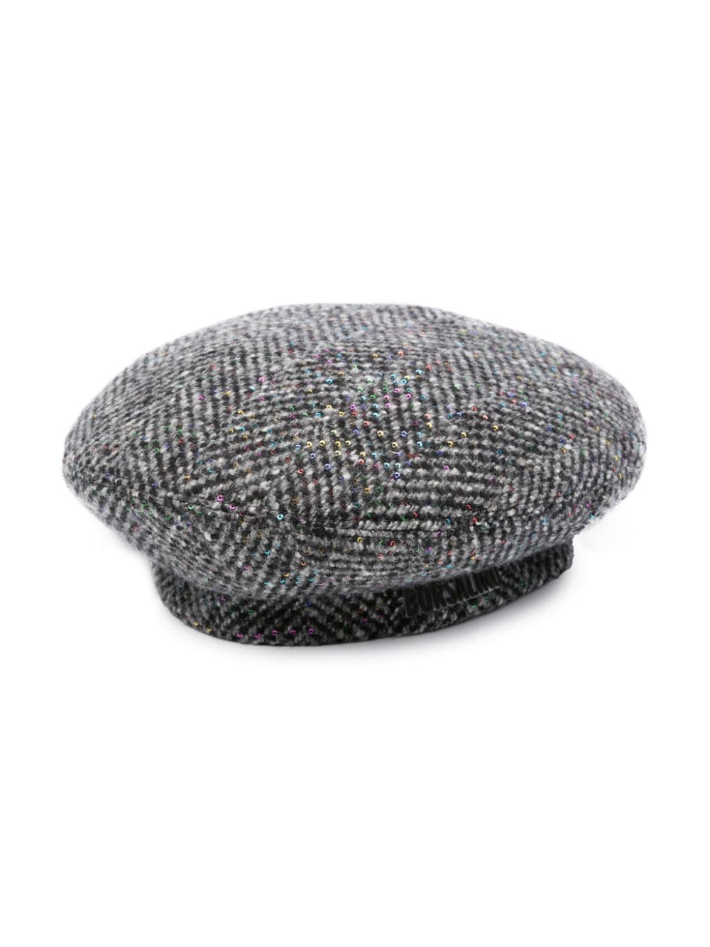 Borsalino logo-patch knitted hat - Grey von Borsalino