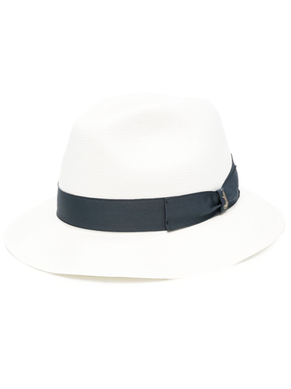 Borsalino straw ribbon hat - White von Borsalino