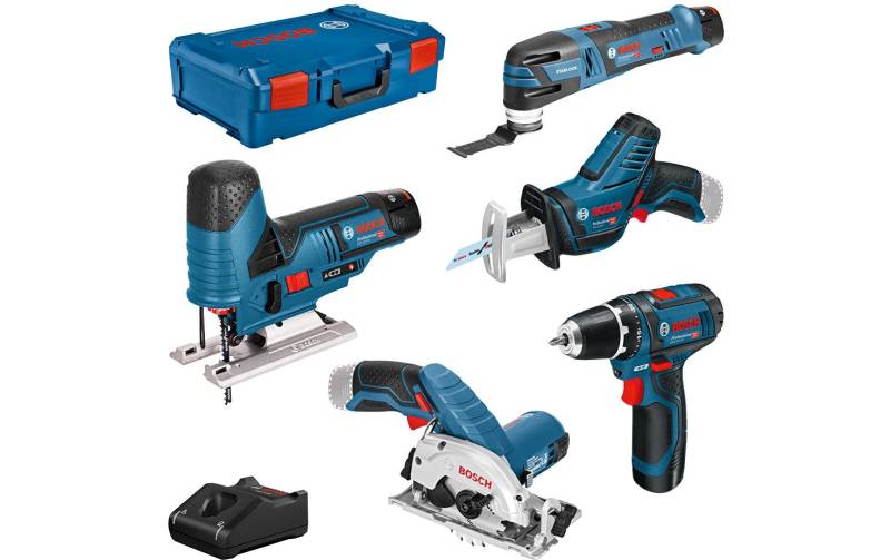 Bosch Professional Werkzeugset »Set 12V 5 tool KIT + GBA + GAL + XL-box« von Bosch Professional